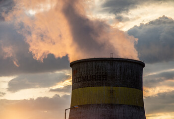 factory smoke coming out of chimney pollution and global warming