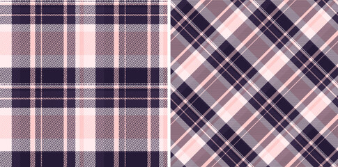 Plaid pattern fabric of check background tartan with a textile vector texture seamless.