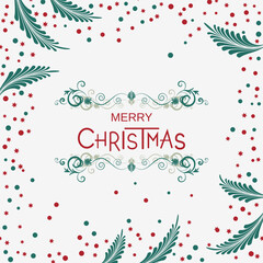 Merry Christmas and Happy New Year retro style vector illustration