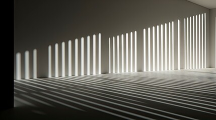 Interplay of Light and Shadow in a Modern Minimalist Room.