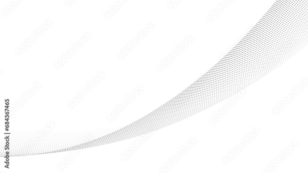 Poster abstract geometric technology background. dotted curve or wave.