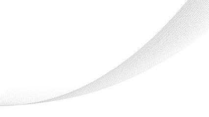 Fototapeta premium Abstract geometric technology background. Dotted curve or wave.