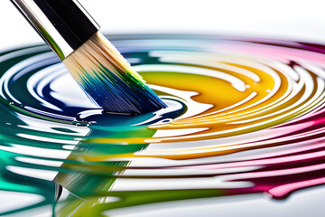 Fototapeta premium watercolor on transparent background acrylic brushstrokes isolated expression of beauty generative ai