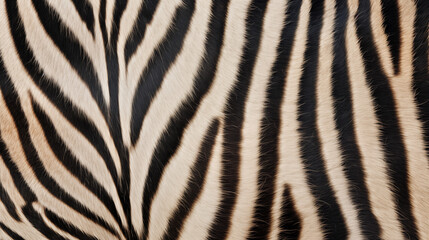 Fototapeta na wymiar Textured pattern of zebra fur for background. Wallpaper illustration.