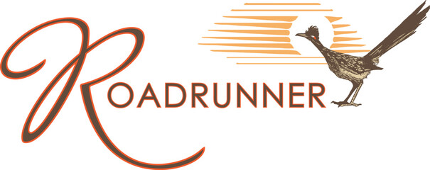 Roadrunner logo, vector illustration