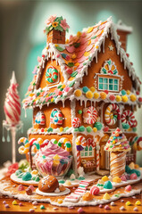 Step into the delectable realm of this beguiling gingerbread house, where every peppermint-scented corner holds a tale waiting to unfold