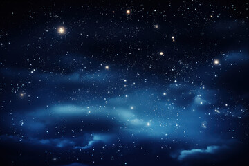 Fototapeta na wymiar A clear night sky adorned with twinkling stars, invoking a sense of cosmic wonder. Concept of celestial beauty. Generative Ai.