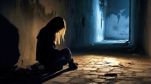 nyctophobia: the intense and irrational fear of darkness, a profound apprehension rooted in the unknown and unseen lurking within the shadows.generated with ai
