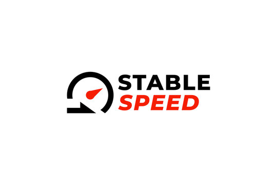 Stable speed label or stability speed sign vector isolated. Best stable speed label for apps, websites, print design, and more about stabilization.