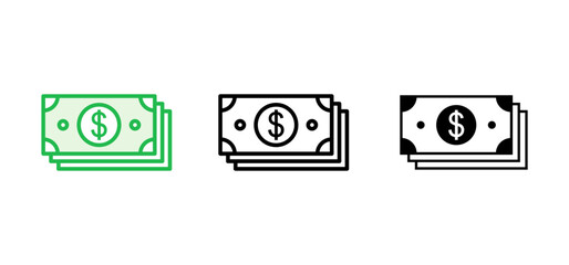 Money icon set. Money vector icon.