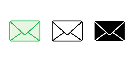 Mail icon set. email icon vector. E-mail icon. Envelope illustration