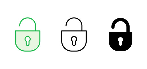 Lock icon set. Padlock icon vector. Encryption icon. Security symbol