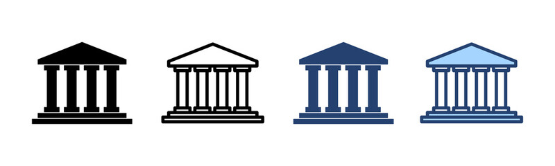 Fototapeta premium Bank icon vector. Bank sign and symbol, museum, university