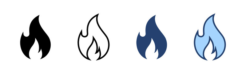 Fire icon vector. fire sign and symbol
