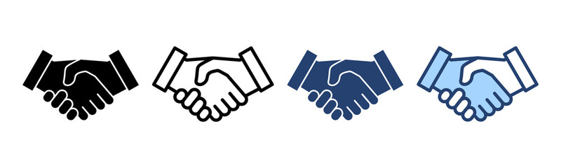 Handshake icon vector. business handshake sign and symbol. contact agreement