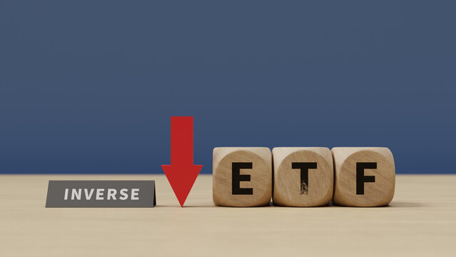 Background of introducing "Inverse ETF", 3d rendering