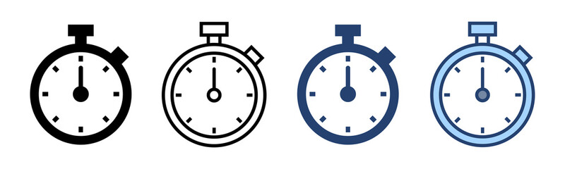 Stopwatch icon vector. Timer sign and symbol. Countdown icon. Period of time