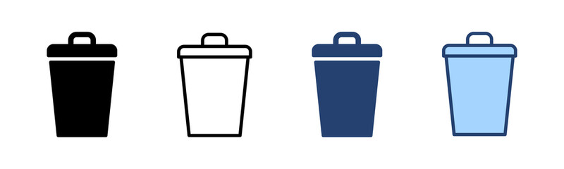 Trash icon vector. trash can icon. delete sign and symbol.