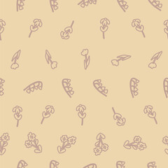 Spring flowers print seamless floral pattern