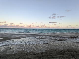 pumice over the sea