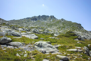 Landscape of Rila Mountain near Kalin peak, Bulgaria