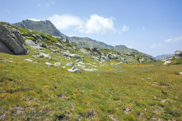 Landscape of Rila Mountain near Kalin peak, Bulgaria