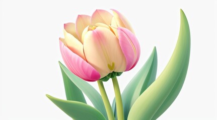 Colorful flowers with  leaves floral Clipart, high quality resolution, beautiful flowers, 3d  design. 

