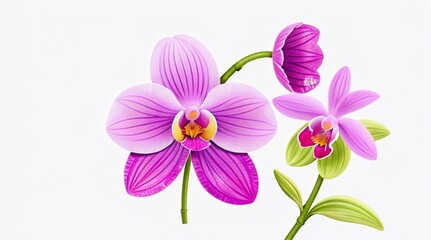 Colorful flowers with  leaves floral Clipart, high quality resolution, beautiful flowers, 3d  design. 


