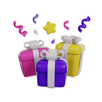 Birthday Gifts 3D render icon