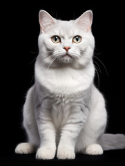 Burmilla Cat Studio Shot Isolated on Clear Background, Generative AI