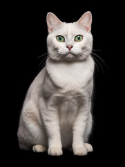 Fototapeta premium Burmilla Cat Studio Shot Isolated on Clear Background, Generative AI