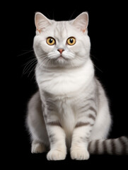 Burmilla Cat Studio Shot Isolated on Clear Background, Generative AI