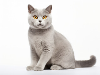 Burmilla Cat Studio Shot Isolated on Clear Background, Generative AI