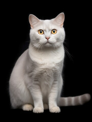 Fototapeta na wymiar Burmilla Cat Studio Shot Isolated on Clear Background, Generative AI