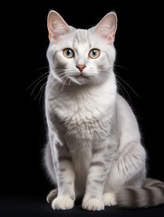 Obraz premium Burmilla Cat Studio Shot Isolated on Clear Background, Generative AI
