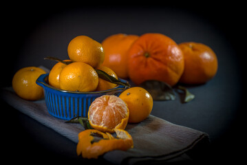 still life with tangerines
