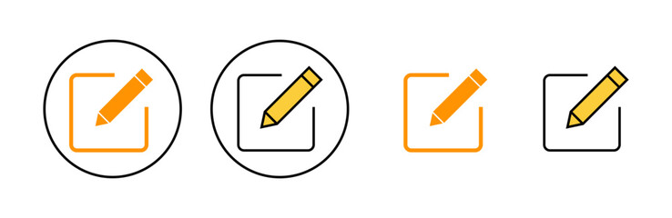 Edit icon set for web and mobile app. edit document sign and symbol. edit text icon. pencil. sign up