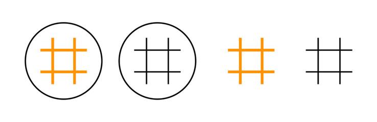 Obraz premium Hashtag icon set for web and mobile app. hashtag sign and symbol