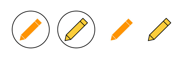 Pencil icon set for web and mobile app. pen sign and symbol. edit icon vector