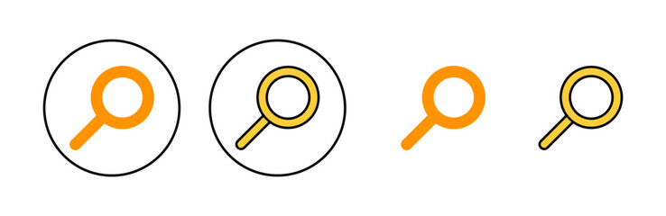 Search icon set for web and mobile app. search magnifying glass sign and symbol