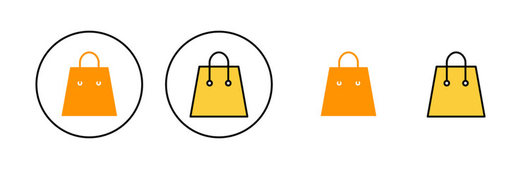 Shopping bag icon set for web and mobile app. shopping sign and symbol