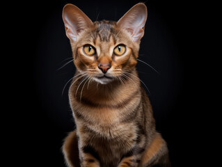 Obraz premium Singapura Cat Studio Shot Isolated on Clear Background, Generative AI