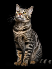 Naklejka na ściany i meble Singapura Cat Studio Shot Isolated on Clear Background, Generative AI