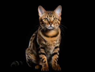 Obraz premium Singapura Cat Studio Shot Isolated on Clear Background, Generative AI