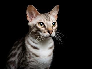 Singapura Cat Studio Shot Isolated on Clear Background, Generative AI