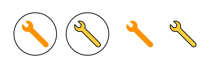 Wrench icon set for web and mobile app. repair icon. tools sign and symbol