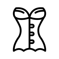 corset line icon illustration vector graphic. Simple element illustration vector graphic, suitable for app, websites, and presentations isolated on white background - obrazy, fototapety, plakaty