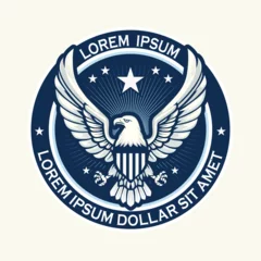 Fotobehang eagle emblem logo design. vector illustration © sakura28