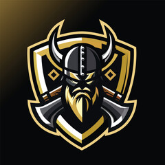 Logo Viking logo e-sport style. vector illustration