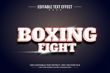 Boxing fight 3D editable text effect template